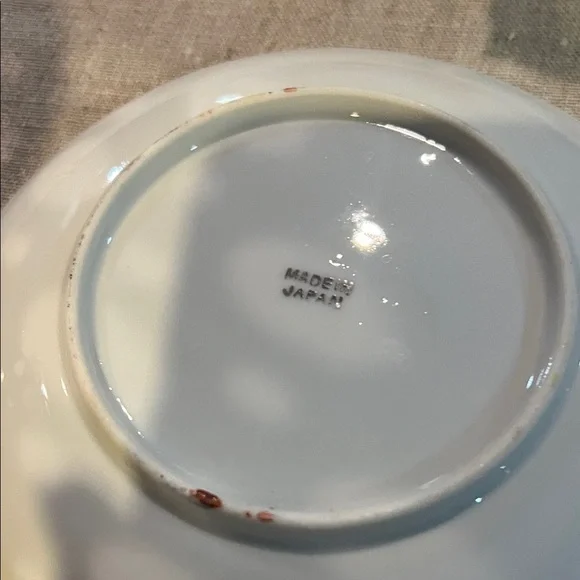 Scenic Decorative Plate with Palm Trees vintage Japanese Lusterware - Picture 5 of 5